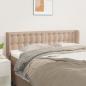 Preview: ARDEBO.de - Kopfteil mit Ohren Cappuccino-Braun 147x16x78/88 cm Kunstleder