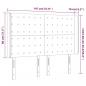 Preview: Kopfteil mit Ohren Creme 147x16x118/128 cm Stoff