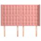 Preview: Kopfteil mit Ohren Rosa 147x16x118/128 cm Samt