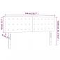 Preview: LED Kopfteil Cappuccino-Braun 144x5x78/88 cm Kunstleder
