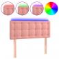 Preview: LED Kopfteil Rosa 90x5x78/88 cm Samt