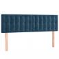 Preview: LED Kopfteil Dunkelblau 144x5x78/88 cm Samt