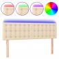 Preview: LED Kopfteil Creme 144x5x78/88 cm Stoff