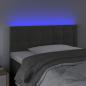 Preview: LED Kopfteil Dunkelgrau 90x5x78/88 cm Samt 
