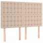 Preview: LED Kopfteil Cappuccino-Braun 144x5x118/128cm Kunstleder