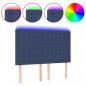 Preview: LED Kopfteil Blau 144x5x118/128 cm Stoff