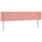 Preview: LED Kopfteil Rosa 203x16x78/88 cm Samt