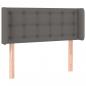 Preview: LED Kopfteil Grau 93x16x78/88 cm Kunstleder