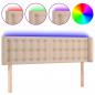 Preview: LED Kopfteil Cappuccino-Braun 147x16x78/88 cm Kunstleder