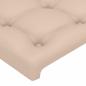 Preview: LED Kopfteil Cappuccino-Braun 147x16x78/88 cm Kunstleder