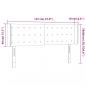 Preview: LED Kopfteil Grau 147x16x78/88 cm Kunstleder