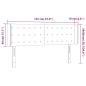 Preview: LED Kopfteil Taupe 147x16x78/88 cm Stoff