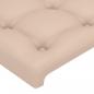 Preview: LED Kopfteil Cappuccino-Braun 147x16x118/128cm Kunstleder