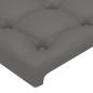 Preview: Bettgestell mit Kopfteil Grau 140x190 cm Kunstleder