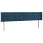 Preview: Boxspringbett mit Matratze Dunkelblau 180x200 cm Samt