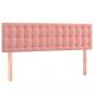 Preview: Boxspringbett mit Matratze Rosa 140x200 cm Samt