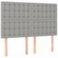Preview: Boxspringbett mit Matratze Hellgrau 140x190 cm Stoff