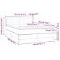 Preview: Boxspringbett mit Matratze Dunkelgrau 140x190 cm Stoff