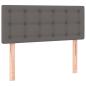 Preview: Boxspringbett mit Matratze & LED Grau 90x200 cm Kunstleder