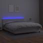 Preview: Boxspringbett mit Matratze & LED Weiß 160x200 cm Kunstleder