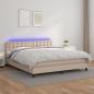 Preview: ARDEBO.de - Boxspringbett mit Matratze & LED Cappuccino-Braun 160x200cm