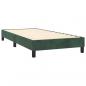 Preview: Boxspringbett mit Matratze Dunkelgrün 90x200 cm Samt
