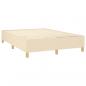 Preview: Boxspringbett mit Matratze Creme 140x190 cm Stoff