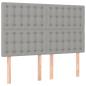 Preview: Boxspringbett mit Matratze Hellgrau 140x200 cm Stoff