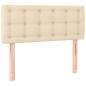Preview: Boxspringbett mit Matratze & LED Creme 90x200 cm Stoff