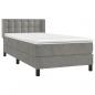 Preview: Boxspringbett mit Matratze Hellgrau 80x200 cm Samt