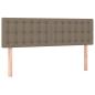 Preview: Boxspringbett mit Matratze & LED Taupe 140x190 cm Stoff