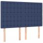 Preview: Boxspringbett mit Matratze & LED Blau 140x190 cm Stoff