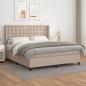 Preview: ARDEBO.de - Boxspringbett Matratze Cappuccino-Braun 160x200 cm Kunstleder