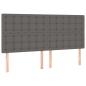 Preview: Boxspringbett mit Matratze Grau 160x200 cm Kunstleder