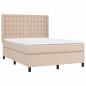 Preview: Boxspringbett Matratze Cappuccino-Braun 140x200cm Kunstleder