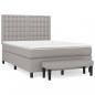Preview: Boxspringbett mit Matratze Hellgrau 140x190 cm Stoff