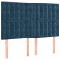 Preview: Boxspringbett mit Matratze Dunkelblau 140x190 cm Samt