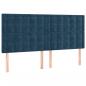 Preview: Boxspringbett mit Matratze Dunkelblau 160x200 cm Samt