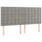 Preview: Boxspringbett mit Matratze Hellgrau 180x200 cm Samt