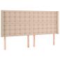 Preview: Boxspringbett mit Matratze & LED Cappuccino-Braun 160x200cm
