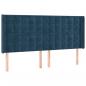Preview: Boxspringbett mit Matratze & LED Dunkelblau 160x200 cm Samt