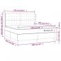 Preview: Boxspringbett mit Matratze & LED Dunkelblau 160x200 cm Samt