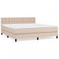 Preview: Boxspringbett Matratze Cappuccino-Braun 160x200 cm Kunstleder