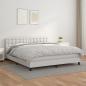 Preview: ARDEBO.de - Boxspringbett mit Matratze Weiß 160x200 cm Kunstleder