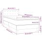 Preview: Boxspringbett mit Matratze Rosa 90x190 cm Samt