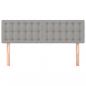 Preview: Kopfteile 2 Stk. Hellgrau 72x5x78/88 cm Stoff