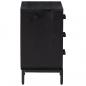 Preview: Nachttische 2 Stk. Schwarz 40x30x55 cm Massivholz Kiefer