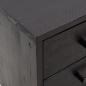 Preview: Nachttische 2 Stk. Schwarz 40x30x55 cm Massivholz Kiefer