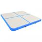 Preview: Aufblasbare Gymnastikmatte mit Pumpe 200x200x10 cm PVC Blau