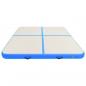 Preview: Aufblasbare Gymnastikmatte mit Pumpe 200x200x10 cm PVC Blau